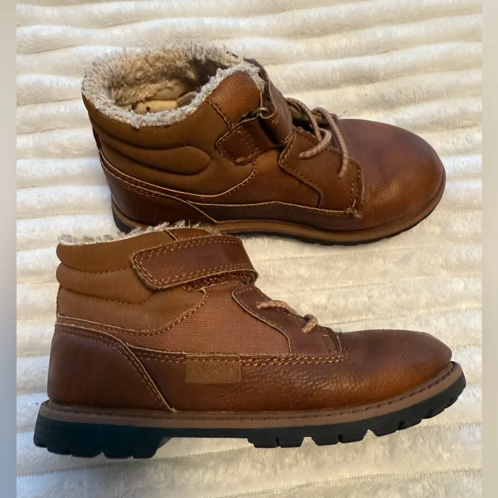OshKosh B'gosh Brown Kids Boots with Velcro